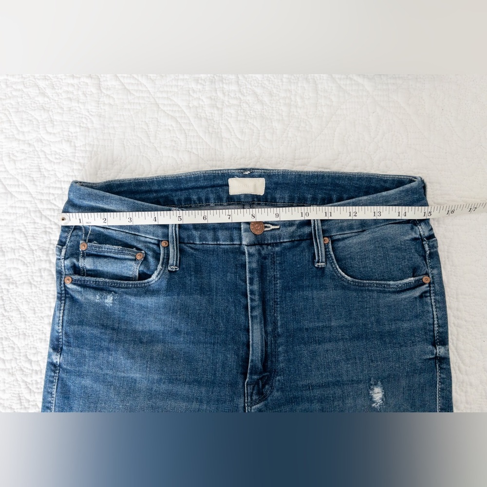 Mother High Waisted Looker Ankle Fray Skinny Jeans Size 29 - Picture 9 of 11
